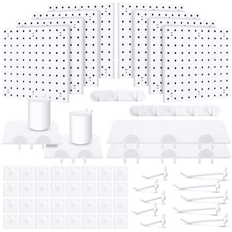 Buy 58 Pieces Pegboard Organizer Kits Pegboard Wall Panel Plastic