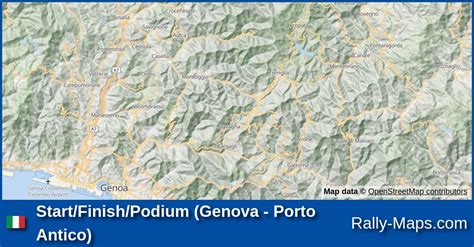 Start Finish Podium Genova Porto Antico Stage Map Rally Della