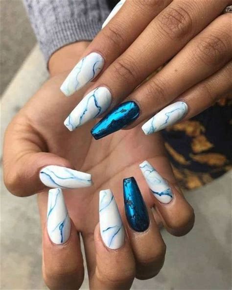 40 Colorful Coffin Acrylic Nails To Choose From