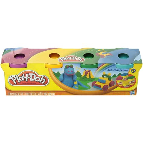 Play-Doh Classic Colors Dinosaur Purple, Orange, Green, Light Blue ...