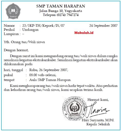 Contoh Surat Formal Dan Informal Brain