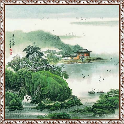 Chinese Garden Paintings In Suzhou Jiangsu Province China