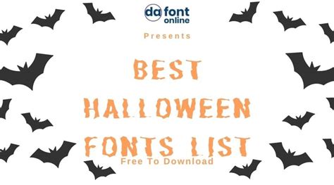 Best Halloween Fonts- Free To Download | Dafont Online