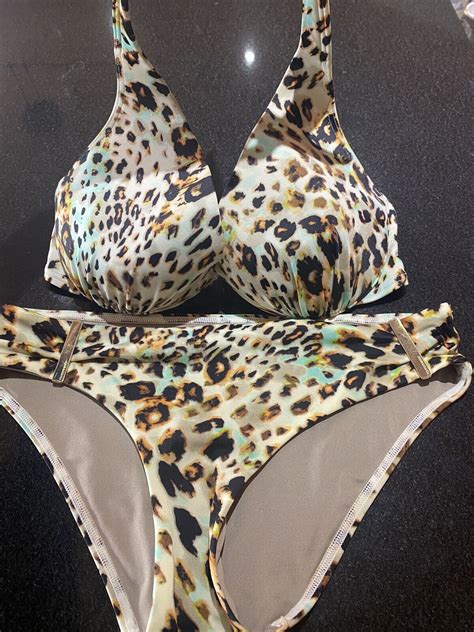 Victorias Secret Vibrant Leopard Booster U W Bikini Gem