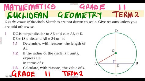 Mathematics Grade Euclidean Geometry Exercise Theorem