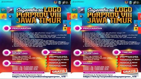 Pemprov Jatim Gelar Sayembara Desain Logo Porprov Jatim 2023 Total