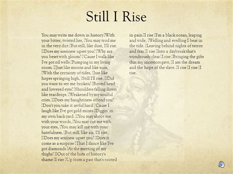 And Still I Rise Maya Angelou