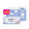 Caja Emubaby Water Toallitas húmedas Premium 20 bolsas de 80 hojas