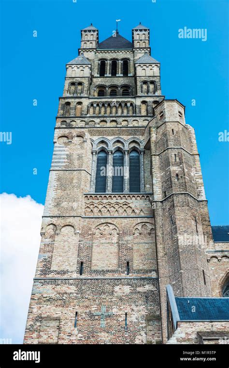 Bell Tower Of Saint Salvator Cathedral Sint Salvatorskathedraal In