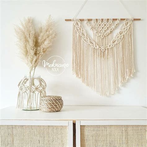 Macrame pared colgante boho decoración de la pared tapiz Etsy