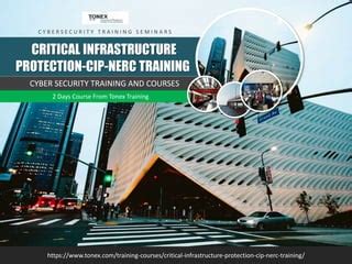 Critical Infrastructure Protection Cip Nerc Training Tonex Training