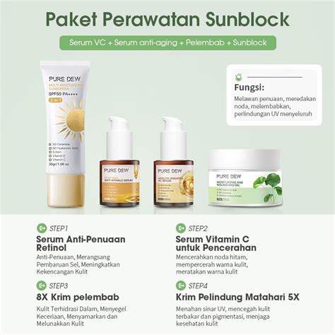 Jual Pure Dew Multi Moisturizing Sunscreen X Ceramide Serum Skin