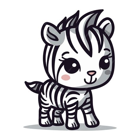 Premium Vector Cute Zebra Cartoon Character Vector Illustration Cute