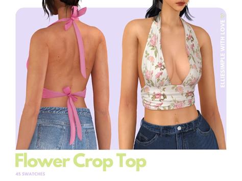 Preview Elliesimple Flowers Collection Flower Crop Top