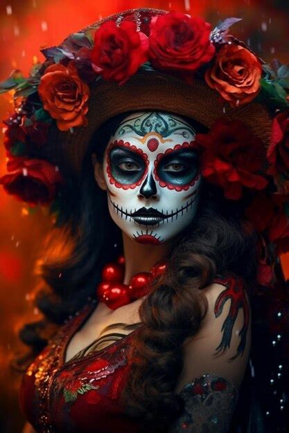 Premium AI Image | Day of the dead makeup