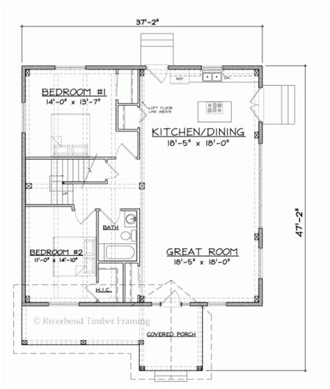 Riverbend Timber Framing Turnwood Cottage Home Plan