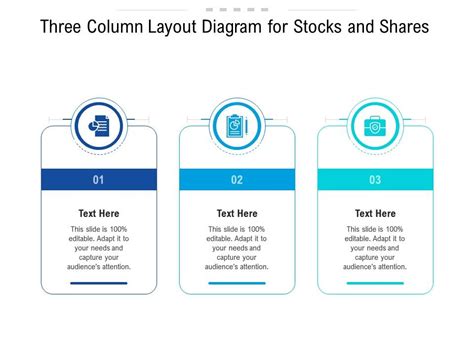 Three Column Layout Diagram For Stocks And Shares Infographic Template Presentation Graphics