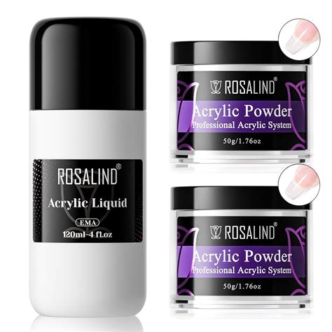 Amazon Rosalind Acrylic Powder Set Clear Acrylic Nail Powder With