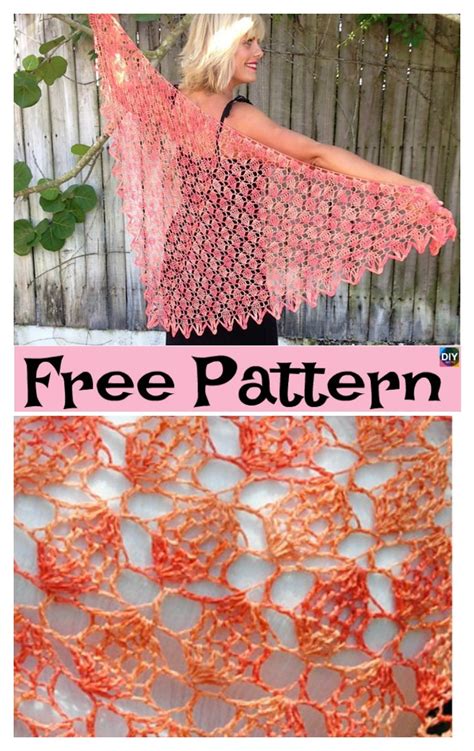 Victoria Crochet Lacy Shawl Free Patterns DIY 4 EVER