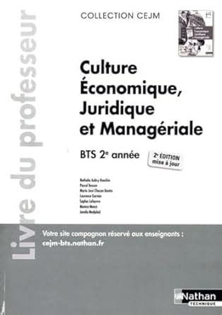 Amazon Fr Culture Conomique Juridique Et Manag Riale Bts Me