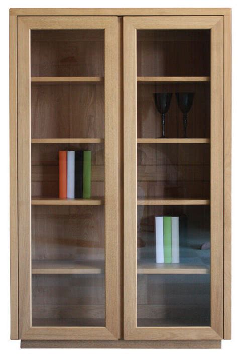 Vitrine Biblioth Que Ch Ne Naturel Sur Mesure