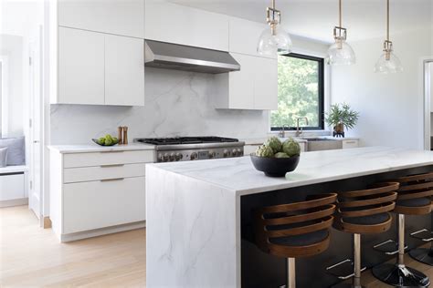 Sleek Contemporary White Walnut Kitchen Bilotta Kitchen Home