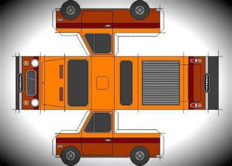 One Sheet Pickup Truck Paper Model By Papermau Download Now