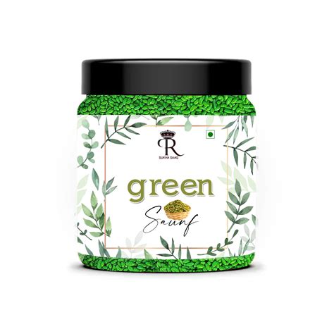 Pr Sukha Saag Green Saunf Sugar Coated Fennel Seeds Green Peppermint