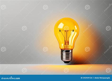 Flat Lay Of A Light Bulb Symbolizing Creative Brainstorming Stock