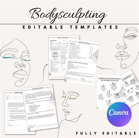 Editable Body Sculpting Forms Body Sculpting Consultation Form Body