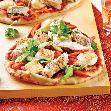 Pizza Au Poulet Sur Pain Naan Je Cuisine