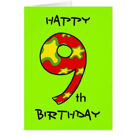 Happy 9th Birthday Cards | Zazzle