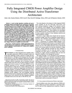 Fillable Online Its Caltech Fully Integrated CMOS Power Amplifier