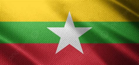 Myanmar Flag Waving Background, Myanmar Flag Waving, Myanmar Flag ...