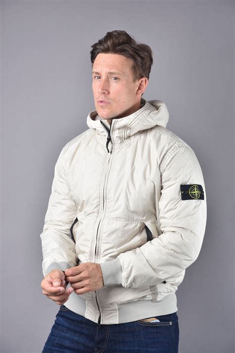 Stone Island 40823 Jacket Ivory The Shirt Store