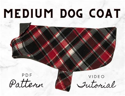 Medium Dog Coat PDF Pattern/tutorial DIY Dog Jacket Medium Reversible ...