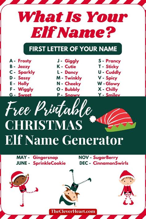 What S Your Elf Name Game Christmas Game Printable Christmas Movie Game