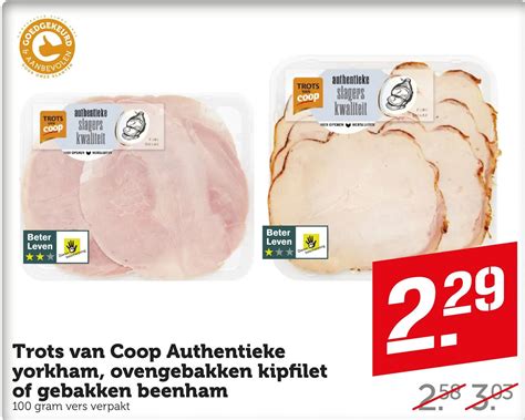 Trots Van Coop Authentieke Yorkham Ovengebakken Kipfilet Of Gebakken