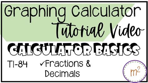 Ti 84 Calculator Help Fractions And Decimals Youtube