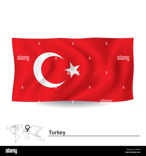 Flag Of Turkey Vector Illustration Stock Vector Image And Art Alamy