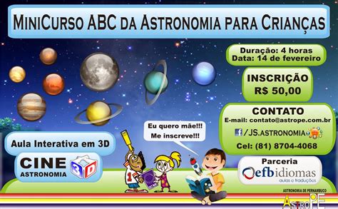 G A Astronomia Minicurso De Astronomia Para Crian As Pe