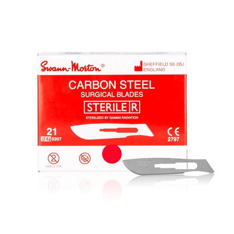 Carbonstahl Klingen Nr 21 steril 100 Stück Figur 21 Swann Morton