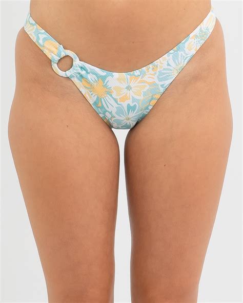 Shop Rhythm Belize Floral Ring Bikini Bottom In Blue Fast Shipping Easy Returns City Beach