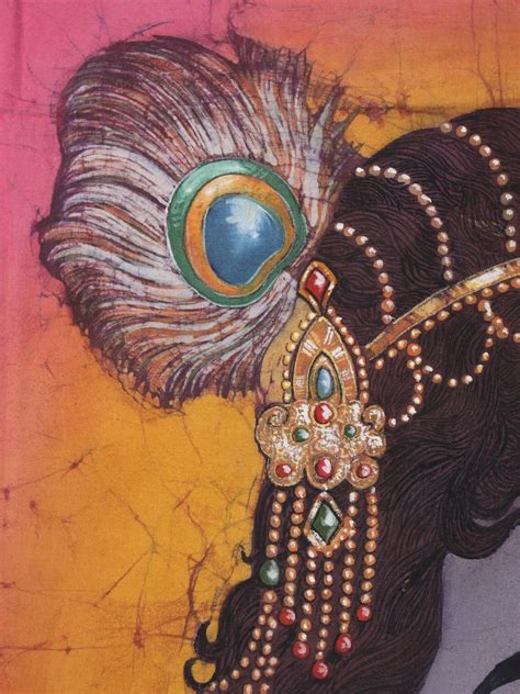 The Watchful Gaze Of Lord Gopala Krishna Batik Painting Exotic