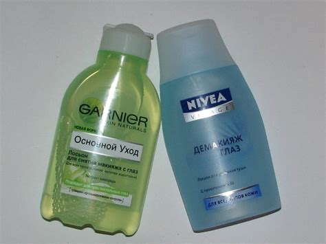 Notes...: Жидкость для снятия макияжа с глаз: Garnier, Nivea