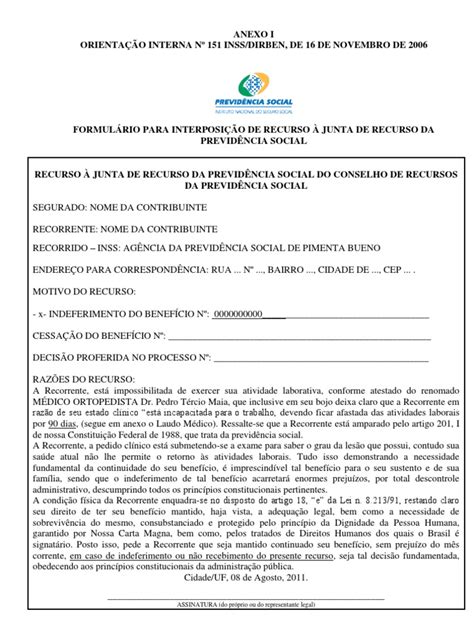 Recurso Inss Administrativo