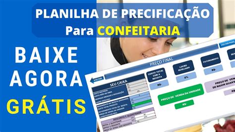 Planilha de Precificação para CONFEITARIA GRÁTIS Como PRECIFICAR Bolos