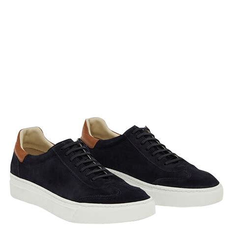 Suede Low Top Sneakers Marine Minelli Men Place Des Tendances