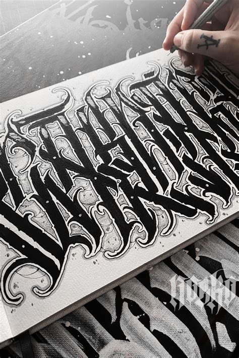 Carnage Dark Lettering By Noeko Gothic Lettering Lettering Design