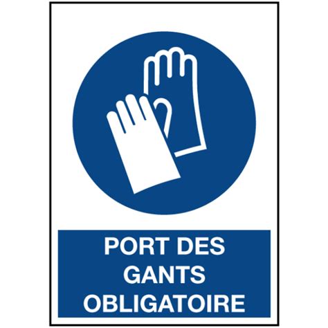 Signalétique Port des Gants Obligatoire ISO 7010 OZC Signalétique